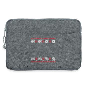 pull moche motif de Noël flocons de neige cool - Sacoche pour ordinateur portable 13 pouces - gris chiné - Devant