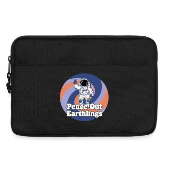 Astronaut Peace Out Earthlings - Laptoptasche 13" - Schwarz - Vorne