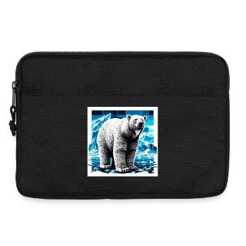 polar bear - Laptop bag 13" - black - Front