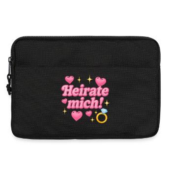Marry me! / y2k design - Laptop bag 13" - black - Front