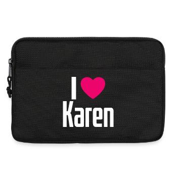 J’aime Karen Pink Heart J’aime Karen - Sacoche pour ordinateur portable 13 pouces - noir - Devant