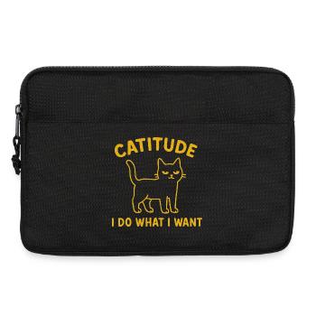 Catitude Katze – Ich Tu Was Ich Will - Laptoptasche 13" - Schwarz - Vorne