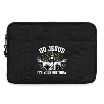 Go Jesus it's your birthday - Laptop bag 13" - black - Front
