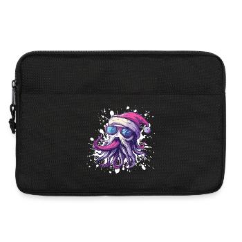 Méduse Noël drôle - Sacoche pour ordinateur portable 13 pouces - noir - Devant