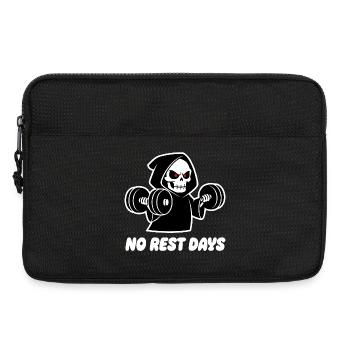 Kein Pausen Tag Grim Reaper Krafttraining - Laptoptasche 13" - Schwarz - Vorne