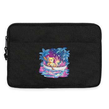 Teddy Boottraum Unter Sternenhimmel - Laptoptasche 13" - Schwarz - Vorne
