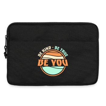 Sois gentil, sois sincère, sois toi-même, un amour de soi inspirant - Sacoche pour ordinateur portable 13 pouces - noir - Devant