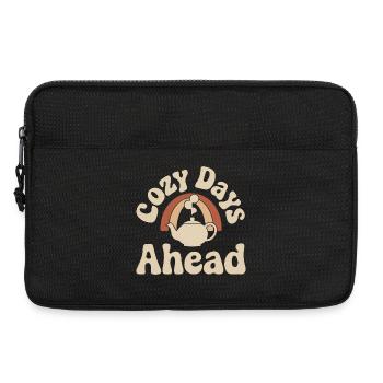 Cozy Days Ahead – Vintage Teapot - Laptop bag 13" - black - Front