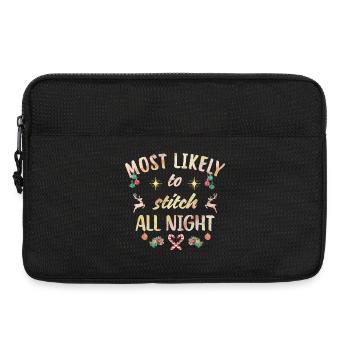 Most likely to stitch all night - Laptoptasche 13" - Schwarz - Vorne