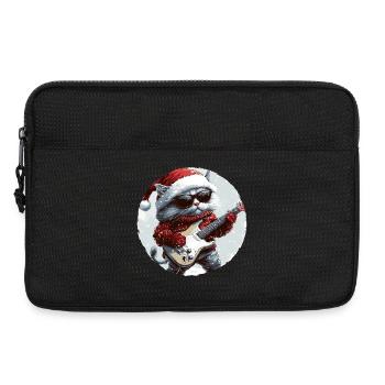 Guitare de Noël Cat - Sacoche pour ordinateur portable 13 pouces - noir - Devant