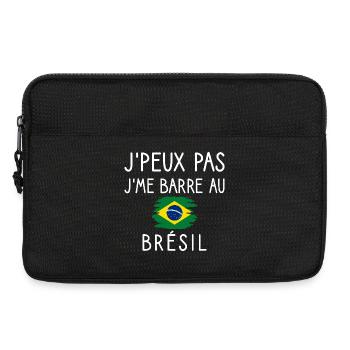 J’peux Pas J’me Barre au Brésil Humour Voyage - Sacoche pour ordinateur portable 13 pouces - noir - Devant