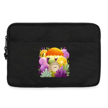 Igel unter Zitronenregen - Laptoptasche 13" - Schwarz - Vorne