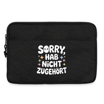 désolé, je n’ai pas écouté, distrait, antisocial. - Sacoche pour ordinateur portable 13 pouces - noir - Devant