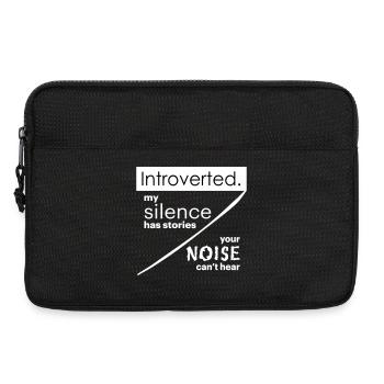 Introvertierte Zitate - Laptoptasche 13" - Schwarz - Vorne