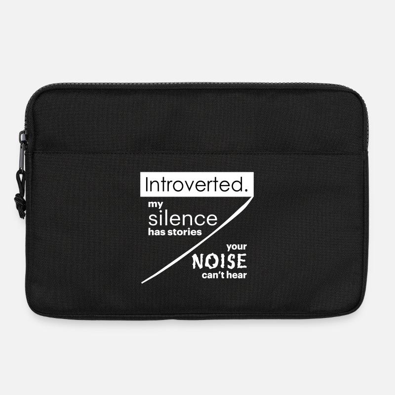 Introvert Quotes - Laptop bag 13" - black