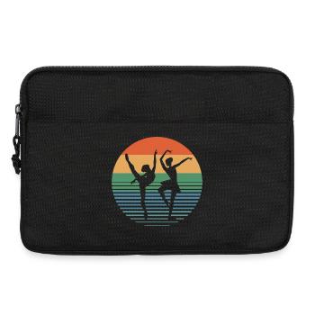 Duo de danse du coucher de soleil - Sacoche pour ordinateur portable 13 pouces - noir - Devant