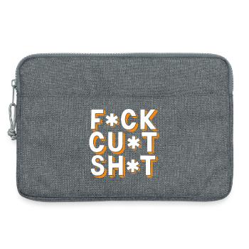 Schimpfwörter Zensierter Text - Laptoptasche 13" - Grau meliert - Vorne