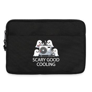 Conception HVAC fantôme d’Halloween - Refroidissement effrayant - Sacoche pour ordinateur portable 13 pouces - noir - Devant