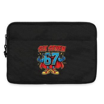 6-7 Meme 67 – Sechs Sieben Schulwitz - Laptoptasche 13" - Schwarz - Vorne