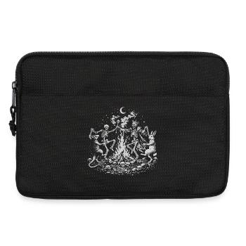 Mondbeschienenes Skelett, König, Kaninchen und Tanzkreis - Laptoptasche 13" - Schwarz - Vorne