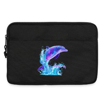 Farbiger Delfin Splash - Laptoptasche 13" - Schwarz - Vorne