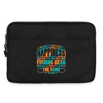 Angler Fisherman Petri Disciple Saying Fishing Funny - Laptop bag 13" - black - Front