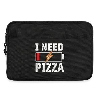 Ich brauche Pizza lustiges Essen Zitat Pizzaliebhaber - Laptoptasche 13" - Schwarz - Vorne
