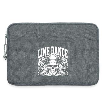 Cowboy en Ligne de Crâne - Sacoche pour ordinateur portable 13 pouces - gris chiné - Devant