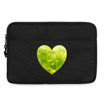 Cœur avec des fleurs pour cadeau de la fête des mères Fête des Mères - Sacoche pour ordinateur portable 13 pouces - noir - Devant