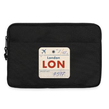 London LON Vintage Airline Tag - Laptoptasche 13" - Schwarz - Vorne