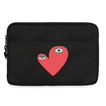 Surreal Heart with Eyes - Laptop bag 13" - black - Front