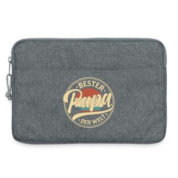 Bester Papa der Welt: Geschenk Vatertag  - Laptoptasche 13" - Grau meliert - Vorne