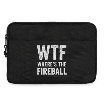WTF Where's The Fireball Humor Spruch - Laptoptasche 13" - Schwarz - Vorne