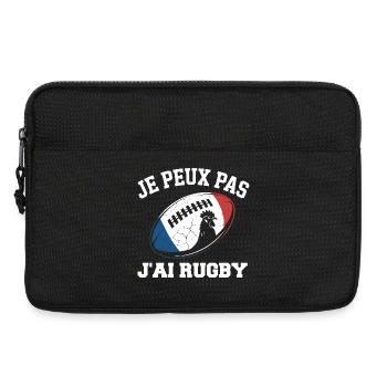 Je Peux Pas J'ai Rugby - Sacoche pour ordinateur portable 13 pouces - noir - Devant