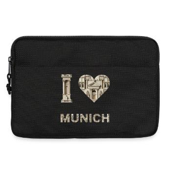 I love Munich – Klassische Architektur Liebe - Laptoptasche 13" - Schwarz - Vorne