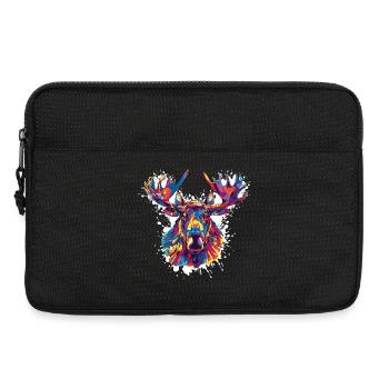 Taches de peinture de cerf pour cerfs - Sacoche pour ordinateur portable 13 pouces - noir - Devant