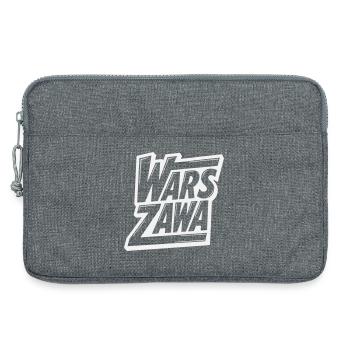 Varsovie, logo de Varsovie - Sacoche pour ordinateur portable 13 pouces - gris chiné - Devant