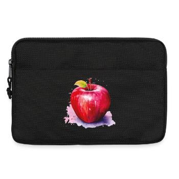 Apfel Aquarell Splash - Laptoptasche 13" - Schwarz - Vorne