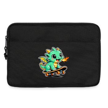Little Dragon Skateboarder - Laptop bag 13" - black - Front