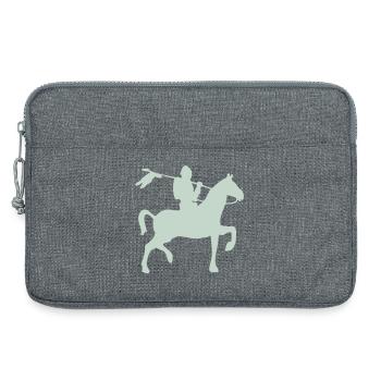 Ritter Krieger auf ein Pferd - Laptoptasche 13" - Grau meliert - Vorne