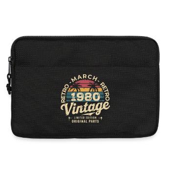 Birthday March 1980 Limited Edition Retro March - Laptop bag 13" - black - Front