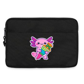 Finally schoolchild cute axolotl for school enrollment - Laptop bag 13" - black - Front
