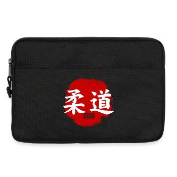 Judo 柔道 Circle Kanji Japanese Martial Art - Laptop bag 13" - black - Front