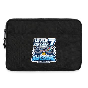 Niveau 7 Débloqué Anniversaire génial 2019 - Sacoche pour ordinateur portable 13 pouces - noir - Devant