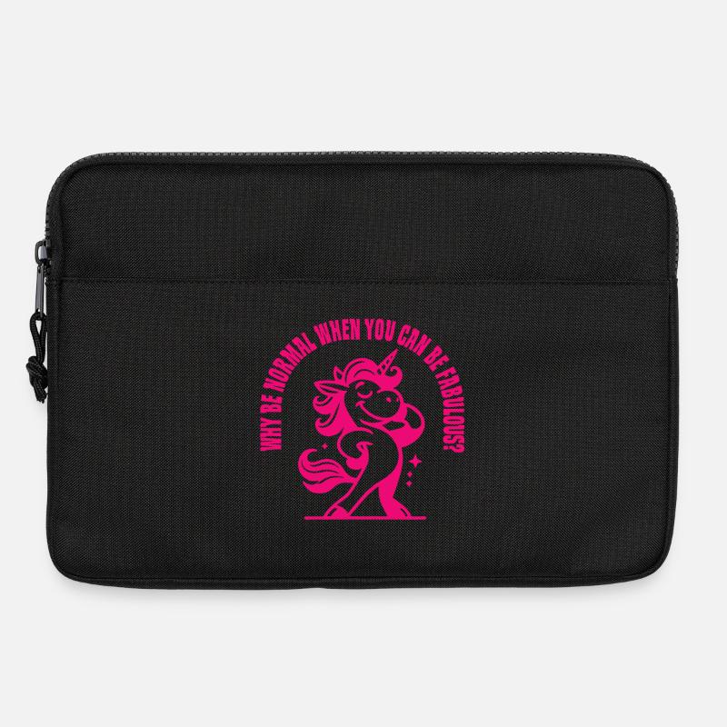 Warum normal, wenn man großartig sein kann - Laptoptasche 13" - Schwarz