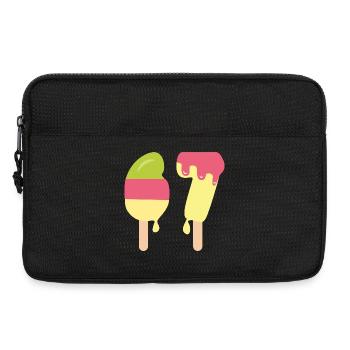 67 - Siebenundsechzig Zahl 67 I-ce Cream Meme Sechs 7 - Laptoptasche 13" - Schwarz - Vorne