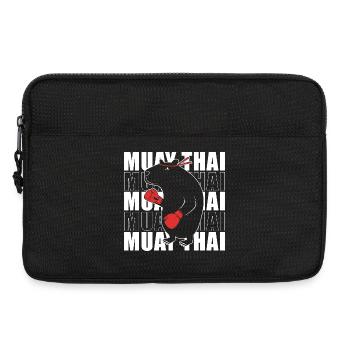 Thai boxing kickboxer kickboxing Muay thai - Laptop bag 13" - black - Front