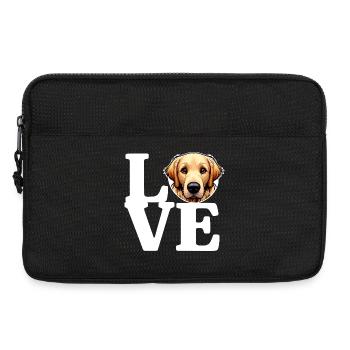 LOVE Golden Retriever Dog Dog Lover Funny - Laptop bag 13" - black - Front