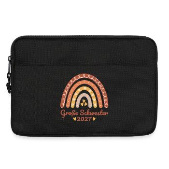Große Schwester 2027 Boho Regenbogen  - Laptoptasche 13" - Schwarz - Vorne
