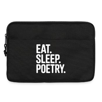 Eat Sleep Poetry Tee - Laptop bag 13" - black - Front